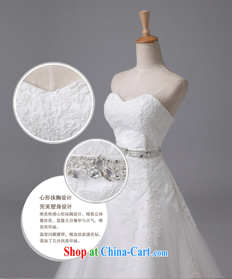 Bridal wedding dresses new 2015 long-tail Princess straps, Korean marriage lace bare chest crowsfoot wedding white S pictures, price, brand platters! Elections are good character, the national distribution, so why buy now enjoy more preferential! Health