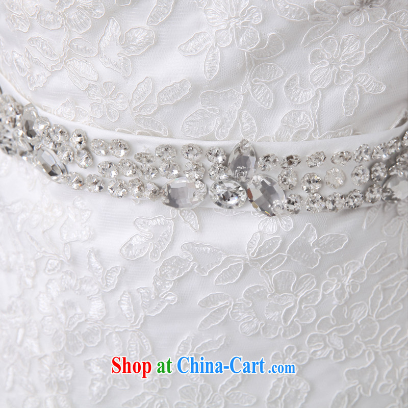 Bridal wedding dresses new 2015 long-tail Princess straps, Korean marriage lace bare chest crowsfoot wedding white S clothing, love, and shopping on the Internet