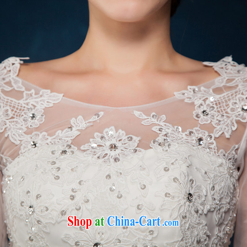 Love Life Euro 2015 summer New Field shoulder retro lace-wood drill-back exposed tail wedding wedding dress White made specifically, love life, and shopping on the Internet