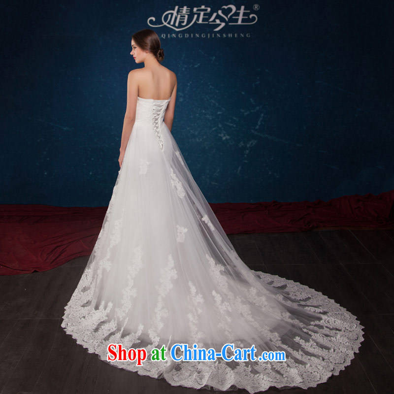 Love Life wedding dresses 2015 summer new European and American Princess lace lace skirt with sexy bare chest tail wedding dresses wedding dress white XL, love life, and shopping on the Internet