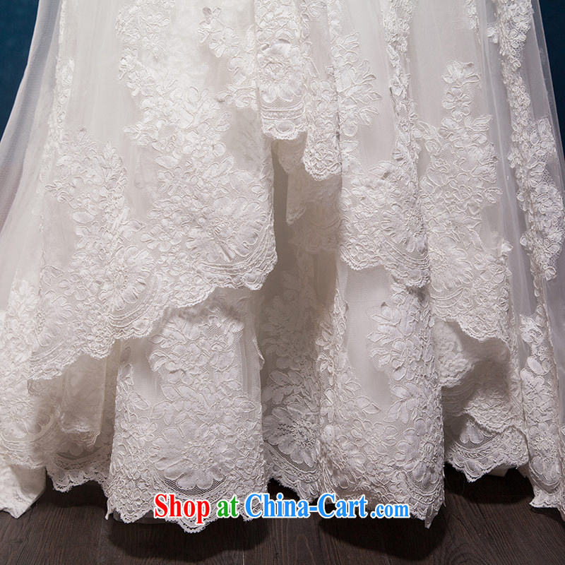 Love Life wedding dresses 2015 summer new European and American Princess lace lace skirt with sexy bare chest tail wedding dresses wedding dress white XL, love life, and shopping on the Internet