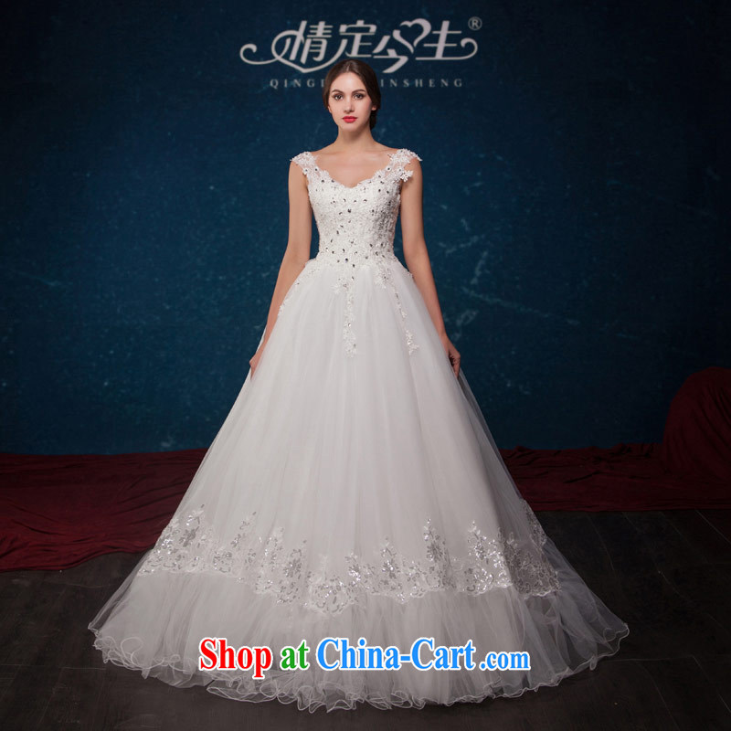 Love Life 2015 summer new lace a shoulder parquet drill sexy graphics thin strap shaggy dress Princess wedding dresses wedding dress white XL, love life, and shopping on the Internet
