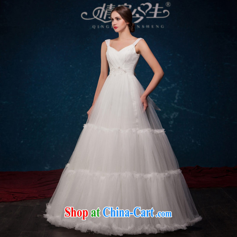 Love Life 2015 summer new Europe simple fairy a Field shoulder wedding romantic A field shaggy dress upscale wedding dress White made specifically, love life, and shopping on the Internet