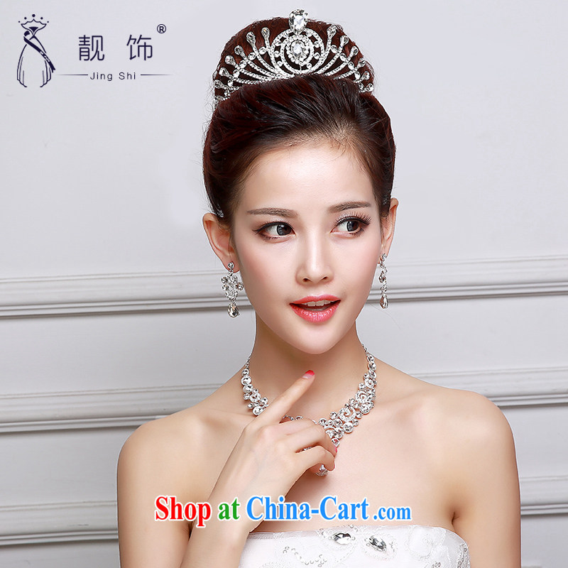 Beautiful ornaments 2015 new bridal headdress high alloy oversized bridal Princess Crown necklace earrings 3-Piece wedding accessories accessories Crown 025, beautiful ornaments JinGSHi), online shopping