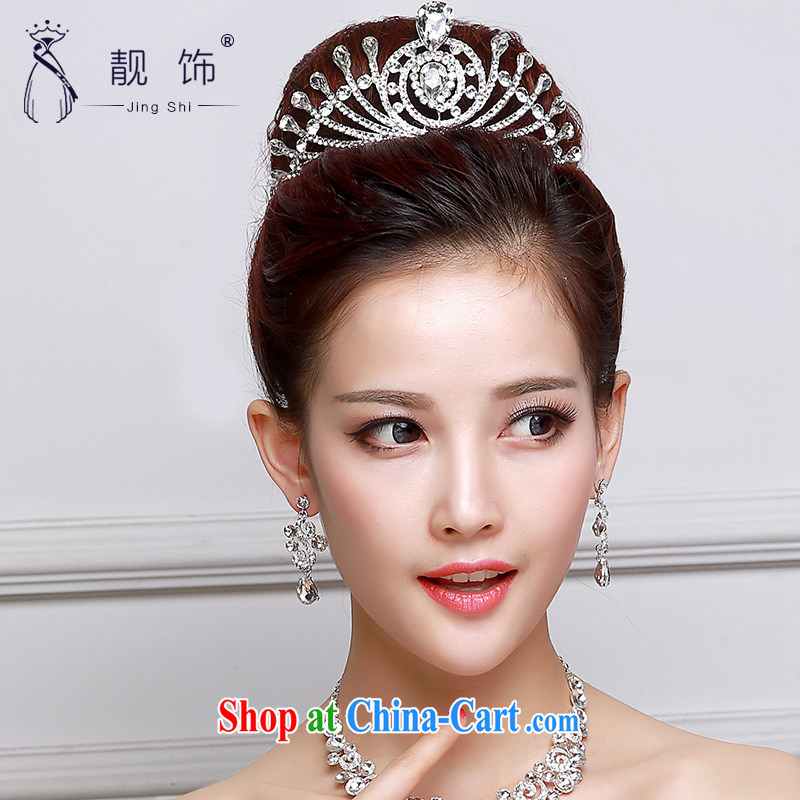 Beautiful ornaments 2015 new bridal headdress high alloy oversized bridal Princess Crown necklace earrings 3-Piece wedding accessories accessories Crown 025, beautiful ornaments JinGSHi), online shopping