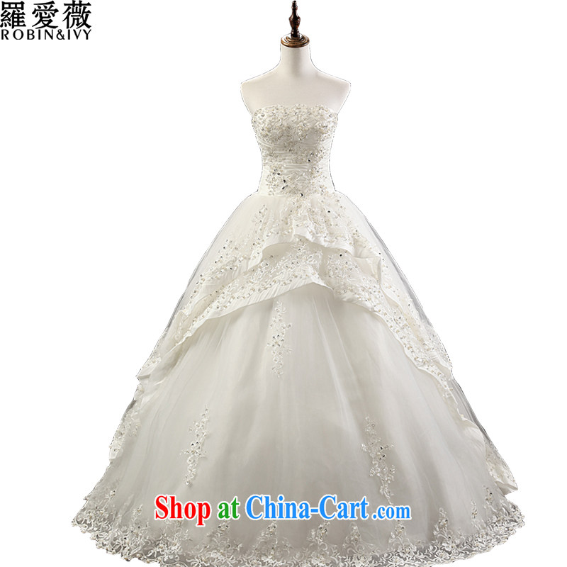 Love, Ms Audrey EU Yuet-mee, RobinIvy_, Japan, and the ROK wedding dresses 2015 spring and summer new erase chest drill studs Pearl tail marriages H 13,818 white XL