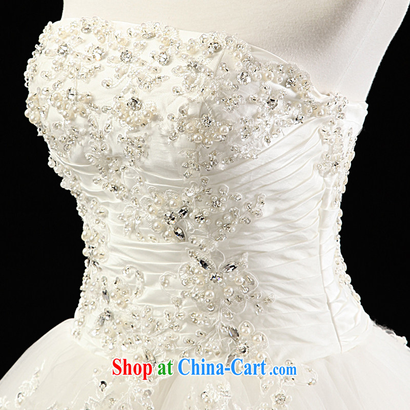 Love, Ms Audrey EU Yuet-mee, RobinIvy), Japan, and the ROK wedding dresses 2015 spring and summer new erase chest diamond nails Pearl tail marriages H 13,818 white XL, Paul love, Ms Audrey EU, and shopping on the Internet