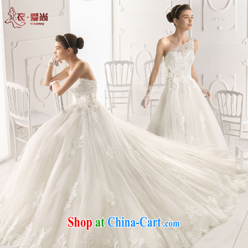 Yi love is wedding dresses summer, 2015 bridal wedding dresses Custom High Quality Single shoulder marriage wedding dresses sexy Korean long-tail lace white high white marriage can be given to the 30 million do not return, and love, and shopping on the In