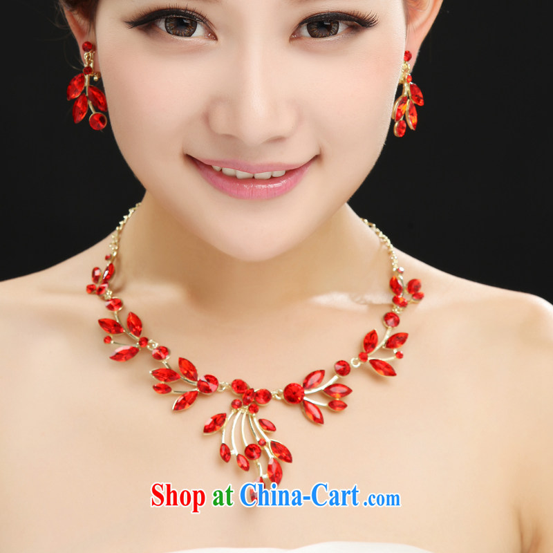 7-Color 7 tone New Red wedding dresses necklaces ear fall Crown 3-Piece PS 031 3-piece set is code, 7-Color 7 tone, shopping on the Internet