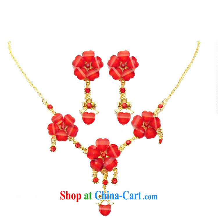 7-Color 7 tone bridal jewelry 2 piece set red Korean-style necklace earrings wedding jewelry wedding accessories PS 033 red are code pictures, price, brand platters! Elections are good character, the national distribution, so why buy now enjoy more preferential! Health