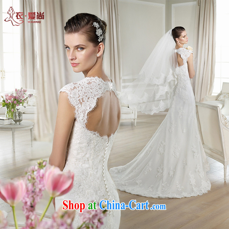 Yi is still love wedding dresses 2015 spring and summer new Korean-style marriages beauty graphics thin lace bridal shoulders A field dress tie-tail wedding dresses female white to make the $30 does not return clothing, love, and shopping on the Internet