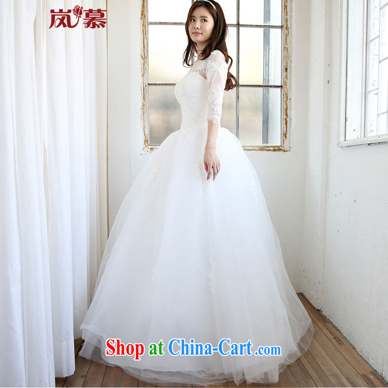 sponsors of the 2015 innovation, a field shoulder long-sleeved lace conservative with shaggy dress bridal wedding ivory XL (chest 95/waist 79, sponsors, and, shopping on the Internet