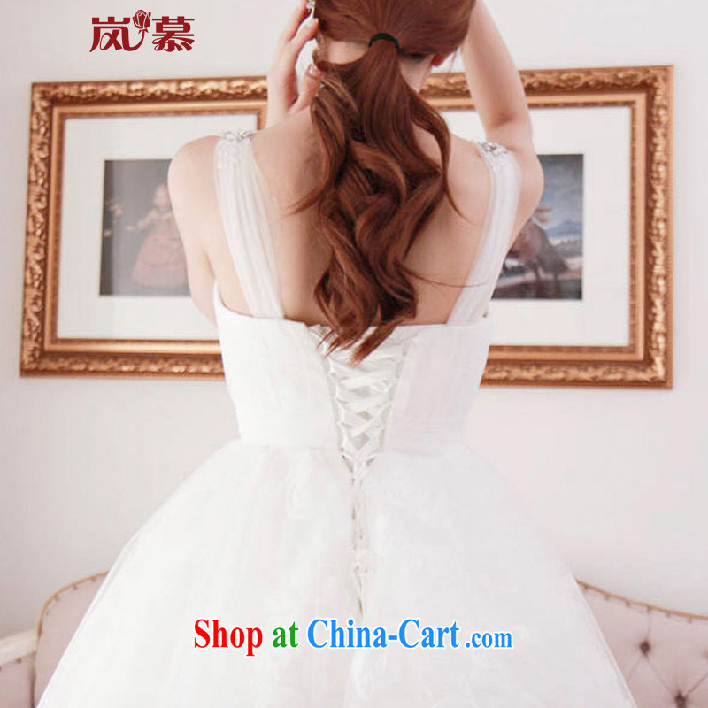 Sponsors of summer 2015 New Dual shoulder strap V collar with shaggy dress lace back exposed straps bridal wedding ivory XL (chest 95/waist 79, sponsors, and shopping on the Internet
