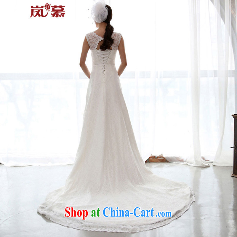 Sponsors The 2015 New Original Design Korean conservative full-lace-up waist cultivating long-tail bridal wedding white XL (chest 95/waist 79, sponsors, and shopping on the Internet