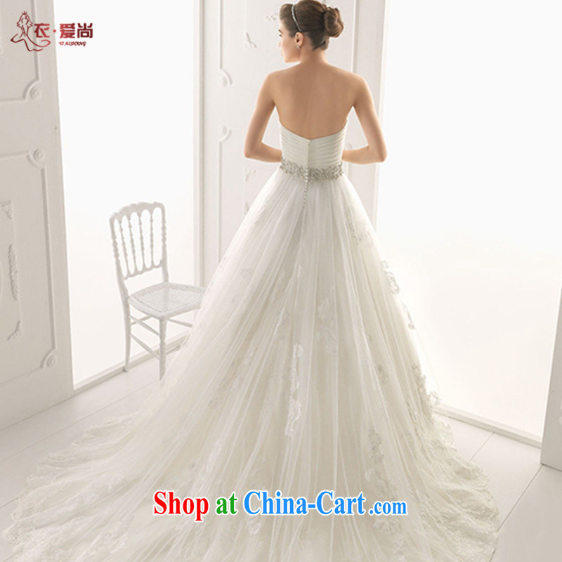Yi still love 2015 new wedding dresses bridal wedding custom is also erased in Europe and America's chest wedding dresses long-tail new lace white upscale wedding white can be given to the 30 million do not return, and love, and, shopping on the Internet