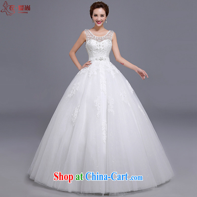 Yi is still love 2015 new wedding dresses and stylish summer Korean-style double-shoulder and wipe-chest graphics thin straps, bridal suite with large, white water drilling, female white to make the _30 do not return