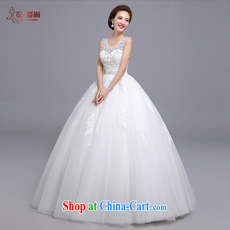 Yi is still love 2015 new wedding dresses and stylish summer Korean-style double-shoulder and wipe-chest graphics thin straps, wedding with the Code white water drilling, female white to make the $30 does not return, and love, and, on-line shopping