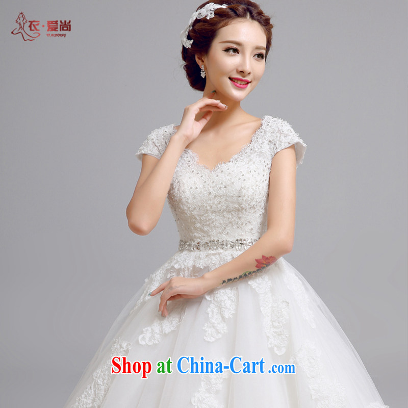 Yi love is wedding dresses summer 2015 new stylish bride Korean video thin shoulders with alignment to V-neck wedding dress white drill to make the $30 does not return, and love, and, on-line shopping