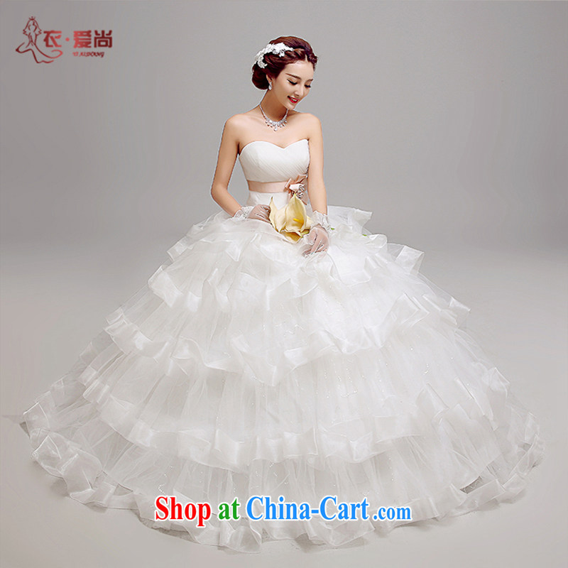 Summer 2015 new wedding dresses in Europe and stylish high-end custom retro wiped his chest to bind with married women wedding dresses Korean version of the greater code pregnant women wedding dresses female white to make the _30 does not return