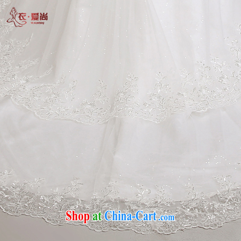 Yi love is wedding dresses summer new 2015 custom long-tail bride wiped his chest large code marriage wedding luxury light drill video thin, lace-pregnant women wedding female white M clothing, love, and shopping on the Internet