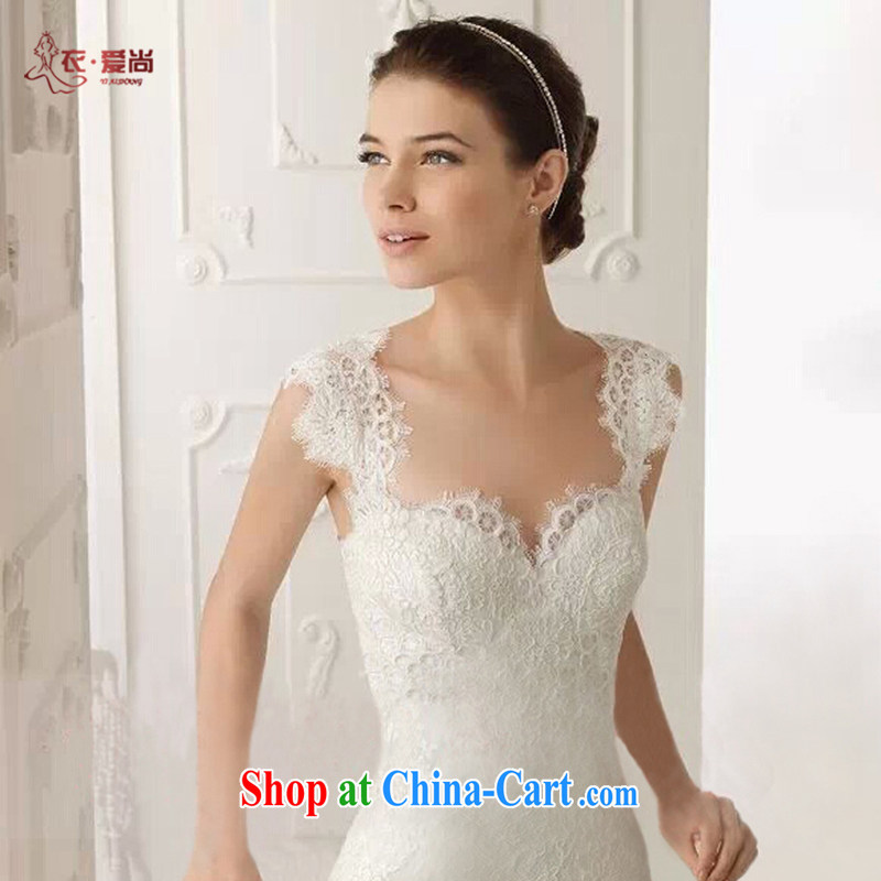 Yi love is still new summer 2015, wedding dresses Korean wiped his chest crowsfoot wedding dresses plain lace ultra graphics thin wedding luxury large-tail wedding female white to make the $30 do not return, and love, and shopping on the Internet