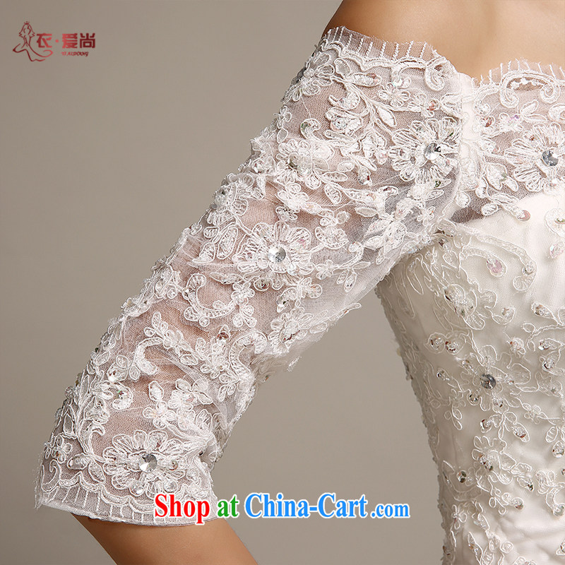 Clothing and love is new, summer 2015 wedding dresses and stylish a Field shoulder cultivating Korean lace crowsfoot wedding packages and cuff in marriages and the wedding dresses female white to make the $30 does not return clothing, love, and shopping o