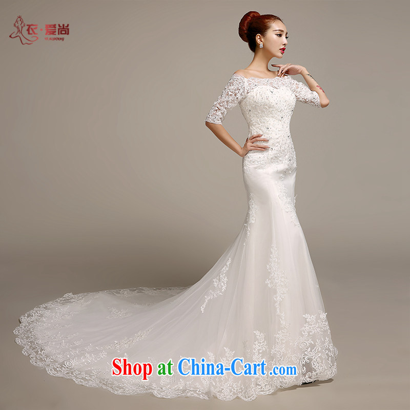 Clothing and love is new, summer 2015 wedding dresses and stylish a Field shoulder cultivating Korean lace crowsfoot wedding packages and cuff in marriages and the wedding dresses female white to make the $30 does not return clothing, love, and shopping o