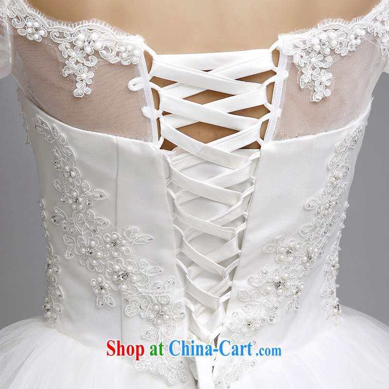 Dream of the day a word on his shoulder Korean lace with tail wedding dresses skirt new 2015 summer Normal Edition with XXL paragraph 2.3 feet waist, Dream of the day, shopping on the Internet