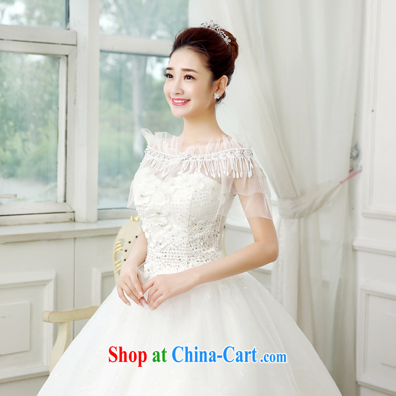Syria Time 2015 new marriages wedding dresses shawls 100 ground summer lace long Graphics thin thin small jacket sunscreen clothing, Japan, and South Korea small jacket white, time, and shopping on the Internet