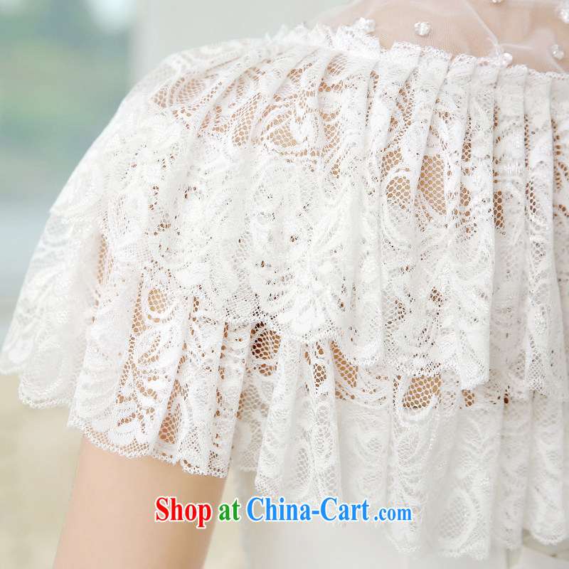 Syria Time 2015 new white, Japan, and South Korea version lace shawl cloak marriages a Field shoulder lace red cloak yarn wedding shawl white, the time, and, shopping on the Internet