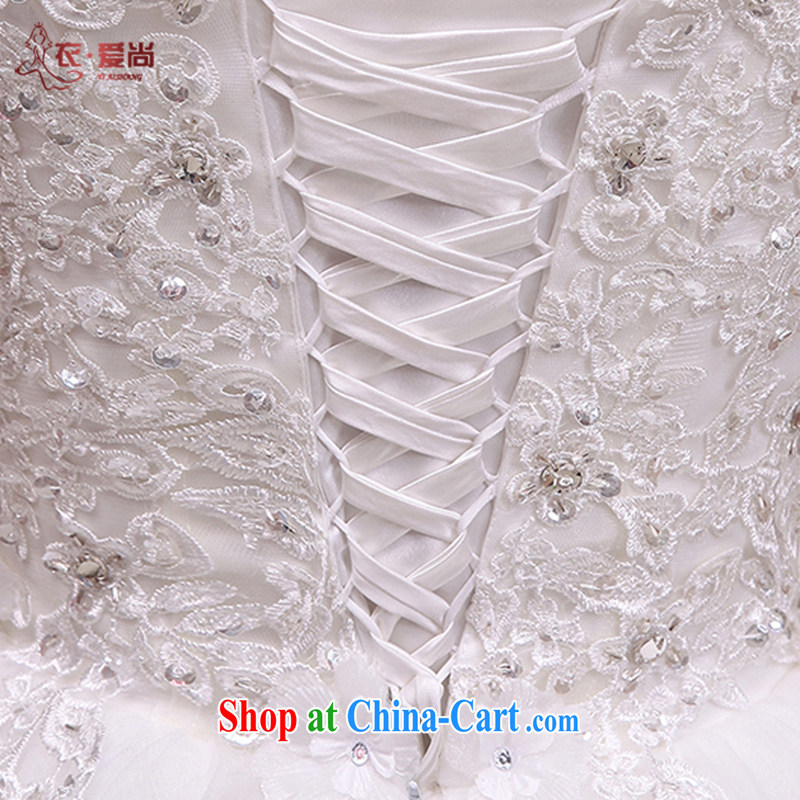 2015 spring and summer new wedding dresses bridal wedding dress a field package double-shoulder lace V for Korean-style with wedding dress girls white M white to make the $30 does not return, and love, and, shopping on the Internet