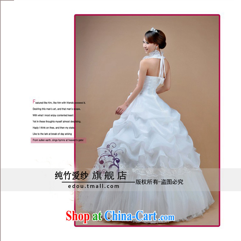 Pure bamboo yarn love 2015 new mount must also tie-in with wedding dresses embroidery lace Korean-style wedding dresses Princess sweet beauty graphics thin wedding dresses White only the US is also, XXXL, pure bamboo love yarn, and, on-line shopping
