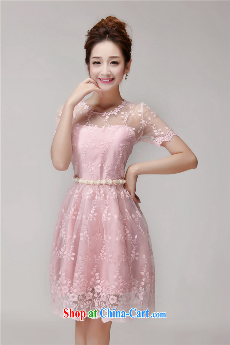 Autumn of 2015 children's new sweet language Empty Web yarn staple Pearl charm Princess dress girls summer 282 pink are code pictures, price, brand platters! Elections are good character, the national distribution, so why buy now enjoy more preferential! Health