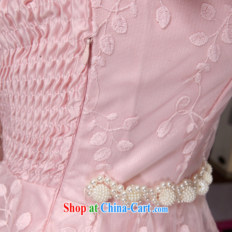 Autumn of 2015 children's new sweet language Empty Web yarn staple Pearl charm Princess dress girls summer 282 pink, code, Choo, child care, shopping on the Internet