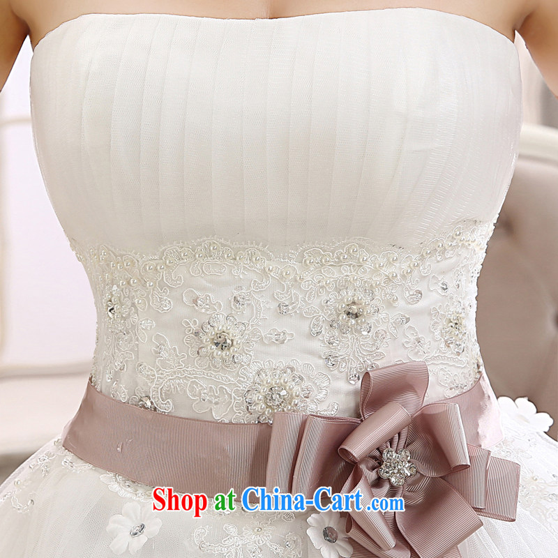 Her spirit 2015 new spring white bare chest bridal with bowtie pregnant women get married and stylish wedding dresses HS 558 white S, her spirit, and shopping on the Internet