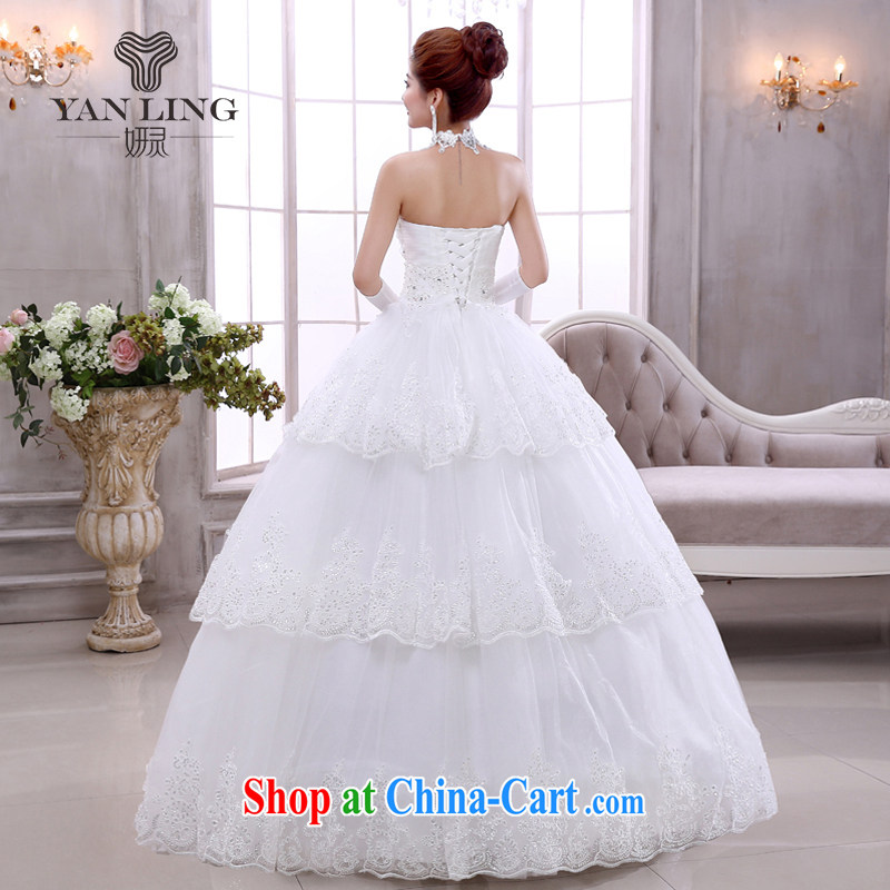 Her spirit 2015 Korean bridal light V collar white Korean marriage spring with tie wedding dresses HS 524 white S, her spirit, and shopping on the Internet