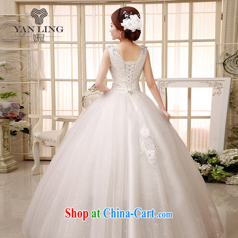 Her spirit 2015 exclusive fashion water-soluble lace the drill-shoulders V collar bridal wedding dresses HS 527 white S, her spirit, and, on-line shopping