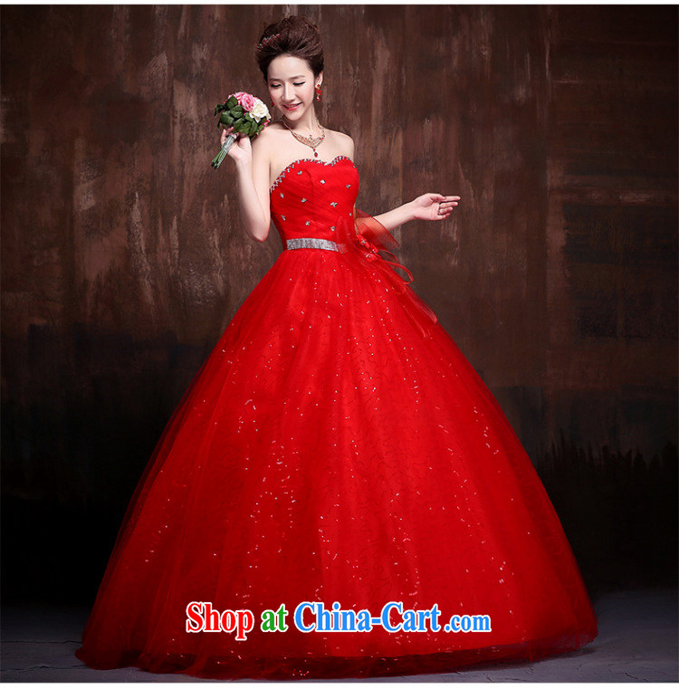 Her spirit 2015 new lace flash drill shoulder strap with skirts Princess bride wedding wedding dresses J 0014 red L pictures, price, brand platters! Elections are good character, the national distribution, so why buy now enjoy more preferential! Health