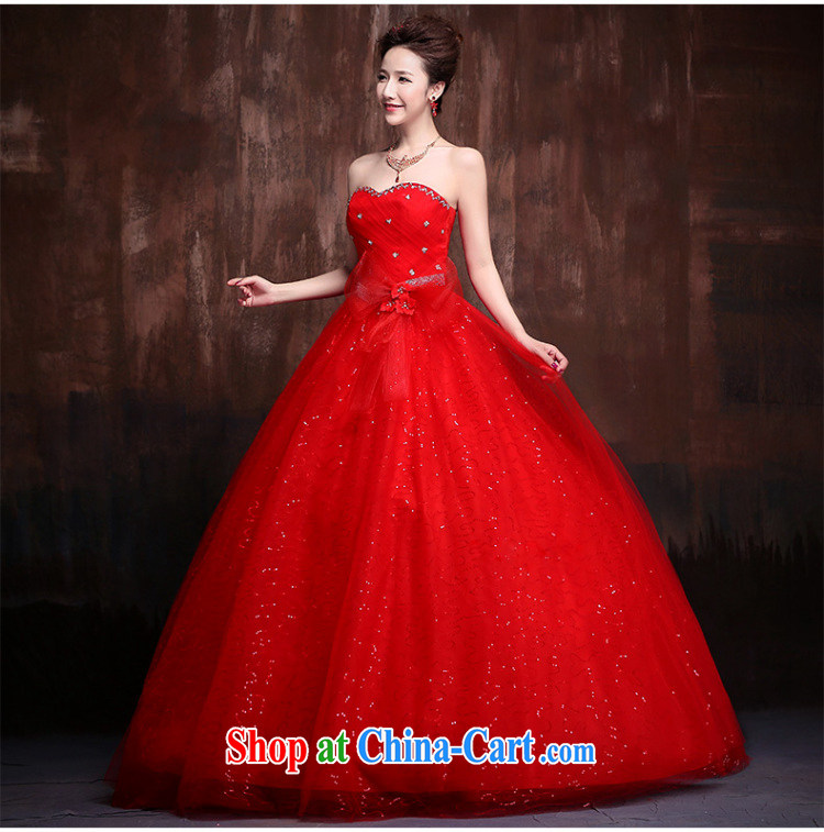 Her spirit 2015 new lace flash drill shoulder strap with skirts Princess bride wedding wedding dresses J 0014 red L pictures, price, brand platters! Elections are good character, the national distribution, so why buy now enjoy more preferential! Health