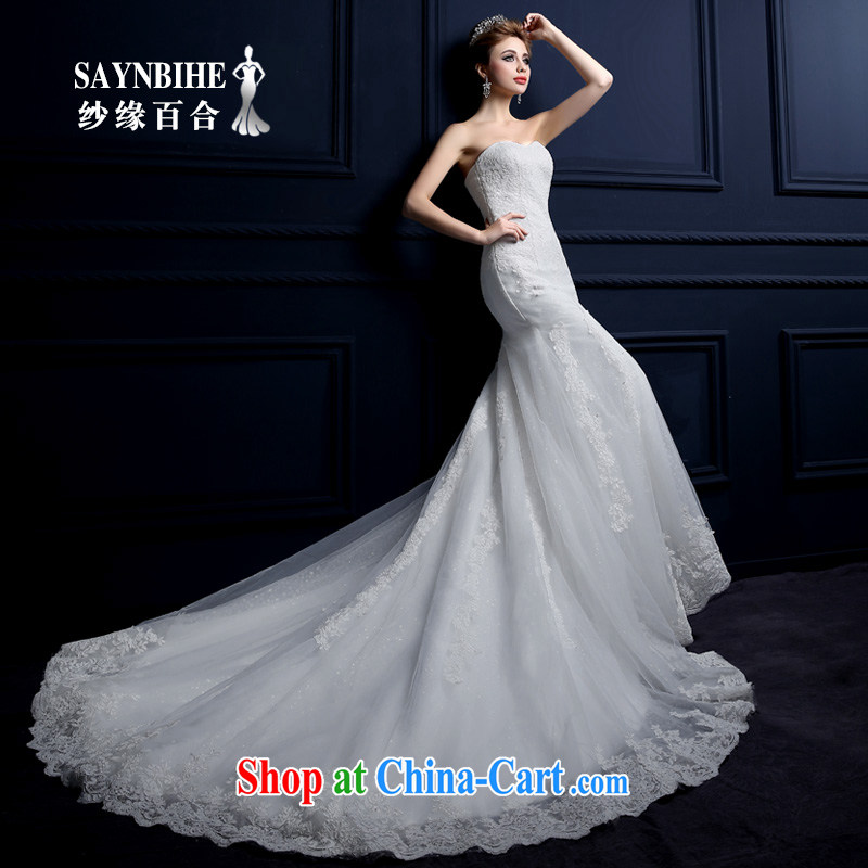 At Merlion wedding 2015 new summer-tail beauty package and wedding sweet elegant crowsfoot wiped his chest wedding band video thin lace tie at Merlion wedding dresses edge with 100 white tailor advanced customization