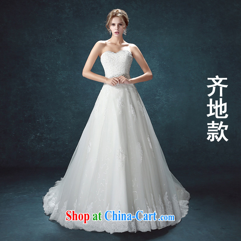 Kou Connie heart-shaped bare chest wedding dresses new 2015 summer Korean style fashion lace parquet diamond luxury tail Wedding Video thin alignment, and is tailored to final 7 day