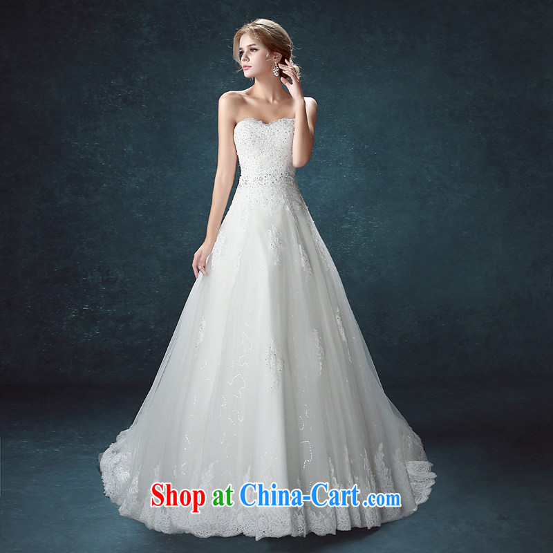 Kou Connie heart-shaped bare chest wedding dresses new, summer 2015 Korean-style lace parquet diamond luxury tail Wedding Video thin with, tailor-made final 7 days, Kou Connie (JIAONI), online shopping