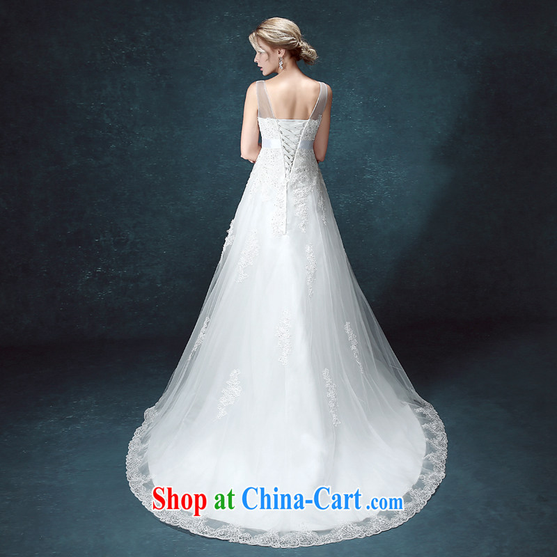 Kou Connie wedding dresses 2015 summer new dual-shoulder small tail Wedding Video thin the Field shoulder bridal white wedding white XL crackdown, Connie (JIAONI), online shopping