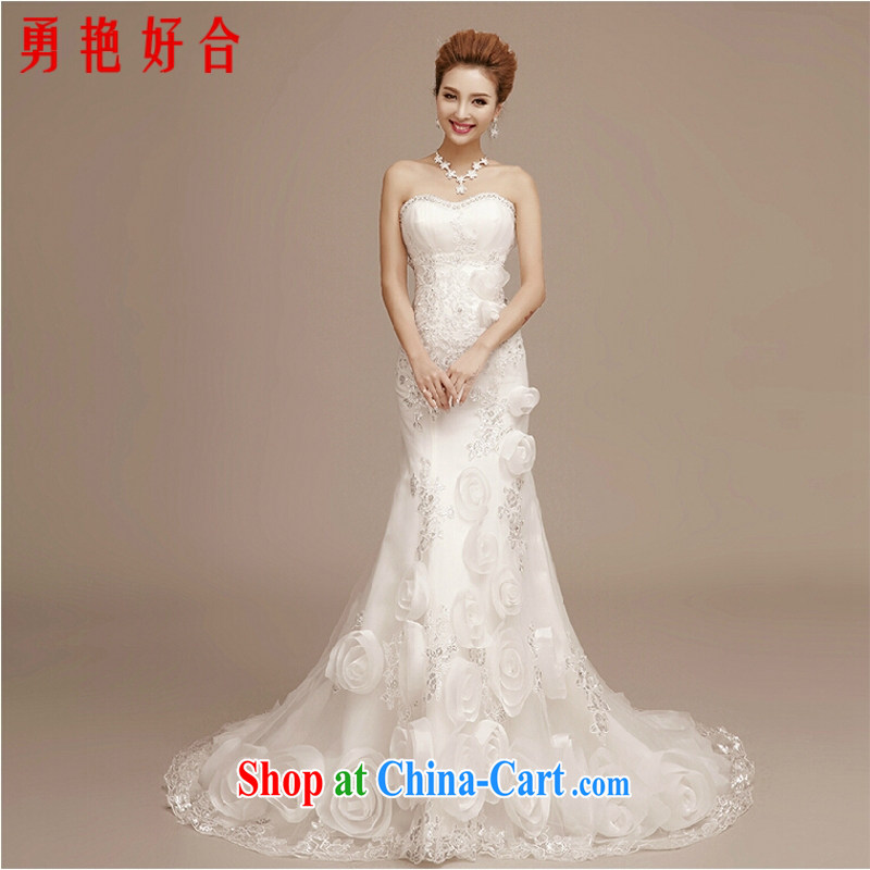 Yong-yan and 2015 new bride's wedding dresses, simple and red with his chest bare at Merlion Wedding Video thin summer small drag and drop last summer, Red. size is not final, Yong Yan good offices, shopping on the Internet