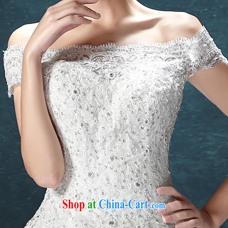 Kou Connie wedding dresses new 2015 summer fashion the Field shoulder Korean bridal long-tail wedding, with wedding a M-tail is tailored to final 7 days, Kou Ni (JIAONI), and, on-line shopping