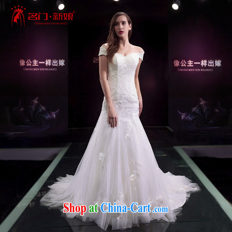 The bride's wedding dresses new 2015 tail wedding a Field shoulder crowsfoot wedding 2588 tailored plus 20 per cent
