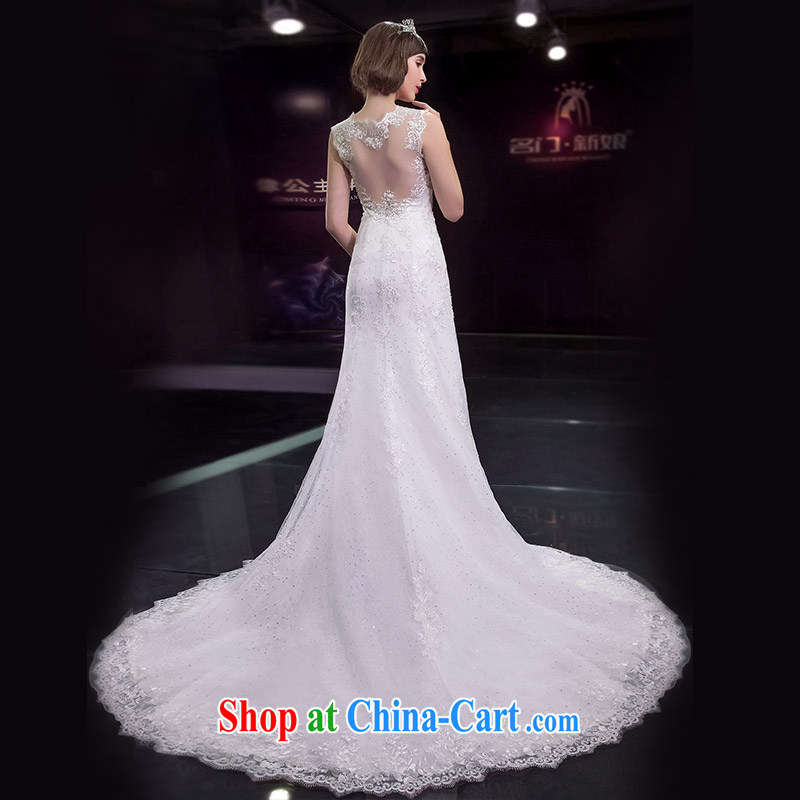 The bride's wedding dresses new 2015 crowsfoot wedding tail field in Europe and shoulder bridal 2592 custom, a bride, shopping on the Internet