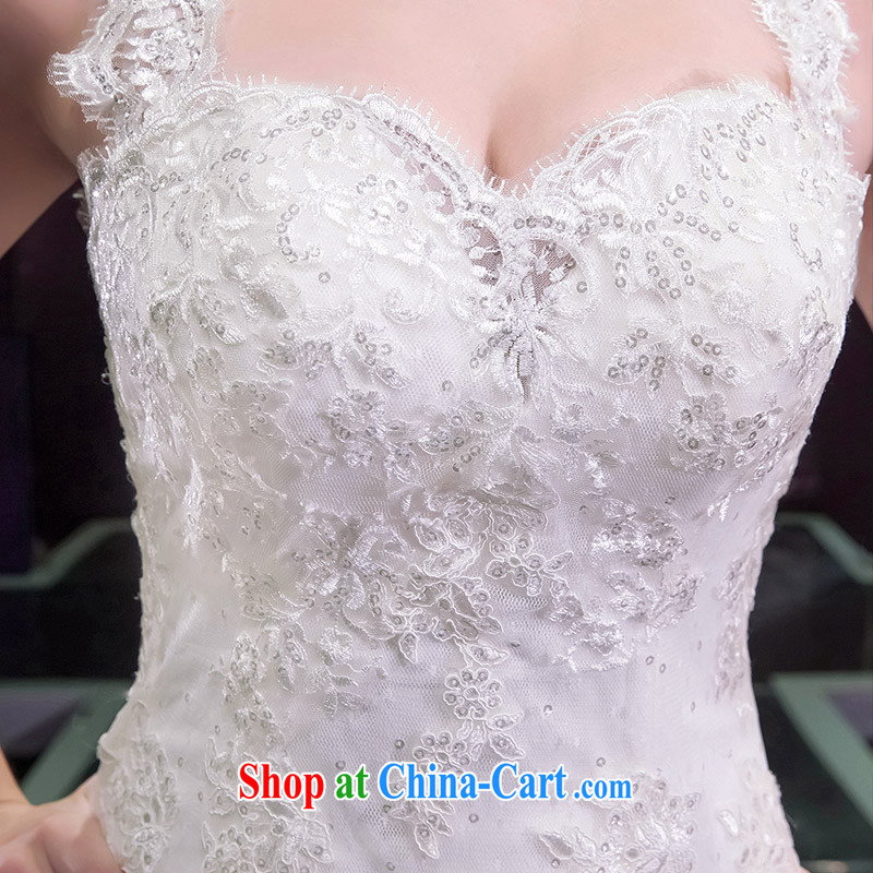 The bride's wedding dresses new 2015 crowsfoot wedding tail field in Europe and shoulder bridal 2592 custom, a bride, shopping on the Internet