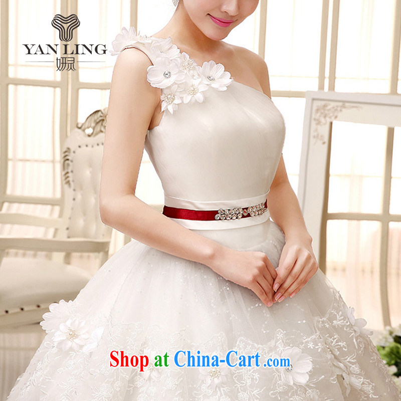 Her spirit 2015 new wedding dresses, shoulder shaggy dress small-xin and stylish hand flowers with wedding HS L 522, her spirit, and shopping on the Internet