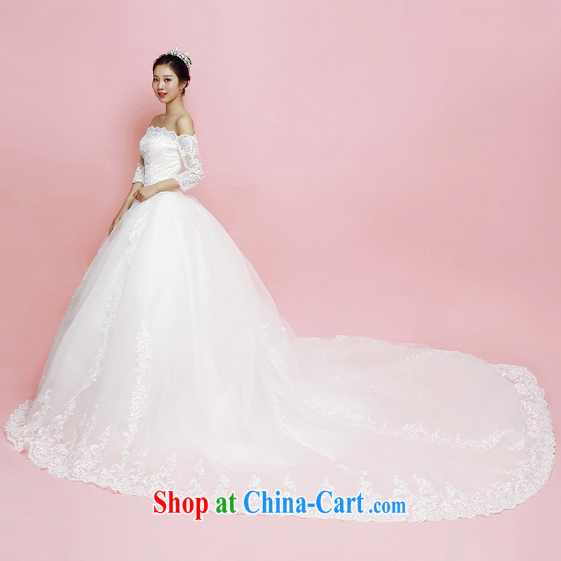 On the wedding dresses summer 2015 new spirit Creek Korean lace long-tail field shoulder wedding beauty with M, AIDS, and shopping on the Internet